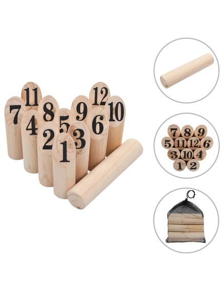 Set di giochi in legno kubb numerici