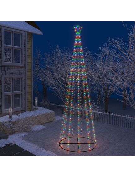 Albero di natale a cono con 752 led colorati 160x500 cm