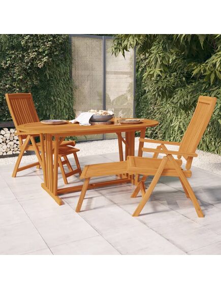 Tavolo da giardino 160x85x75 cm in legno massello di eucalipto