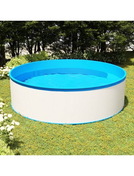 Piscina fuori terra 350x90 cm bianca