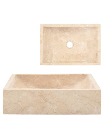 Lavello 45x30x12 cm marmo lucido crema