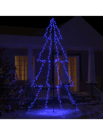 Albero di natale a cono 360 led per interni esterni 143x250 cm