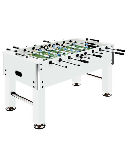 Tavolo calcio balilla in acciaio 60 kg 140x74,5x87,5 cm bianco