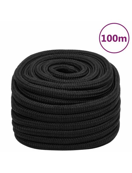 Corda nautica completamente nera 20 mm 100 m in polipropilene