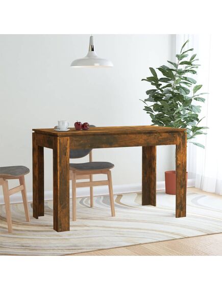 Tavolo da pranzo rovere fumo 120x60x76 cm legno multistrato