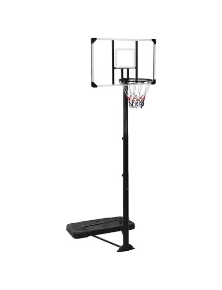 Supporto per pallacanestro trasparente 256-361 cm policarbonato