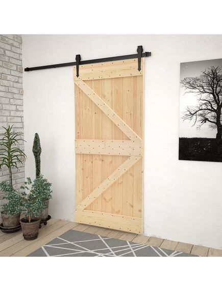 Porta 80x210 cm in legno massello di pino