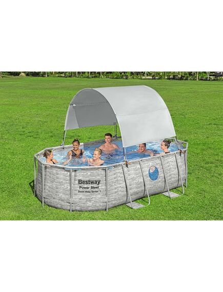 Bestway tettoia per piscina fuori terra bianco