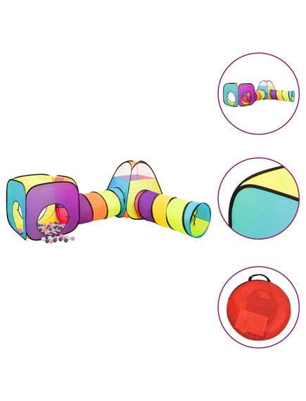 Tenda da gioco per bambini 250 palline multicolore 190x264x90cm