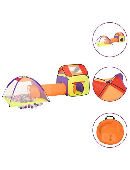 Tenda da gioco bambini 250 palline multicolore 338x123x111 cm