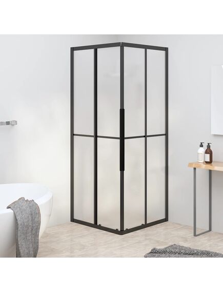 Cabina doccia esg smerigliato 80x80x180 cm nera