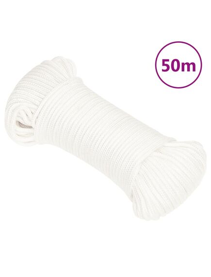 Corda nautica completamente bianca 5 mm 50 m in polipropilene