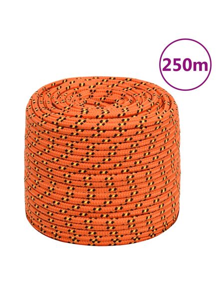 Corda nautica arancione 10 mm 250 m in polipropilene