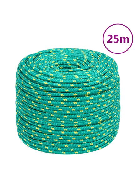 Corda nautica verde 10 mm 25 m in polipropilene