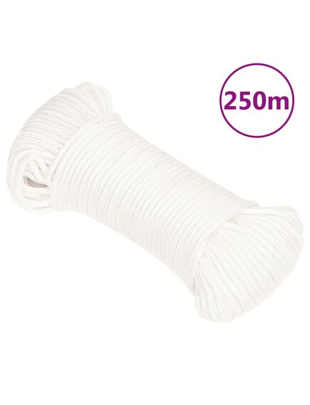 Corda nautica completamente bianca 3 mm 250 m in polipropilene