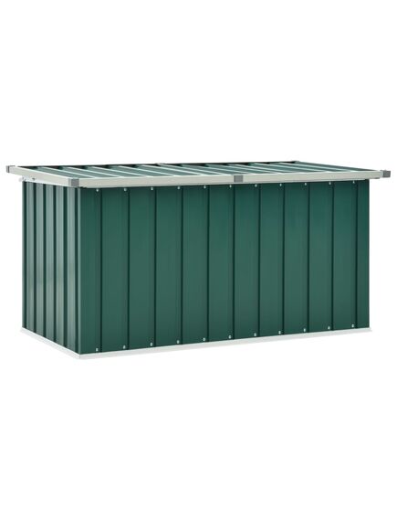 Baule da giardino verde 129x67x65 cm