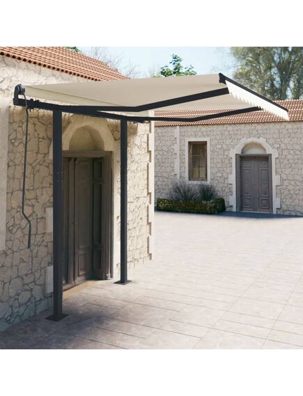 Set pali per tenda da sole antracite 300x245 cm ferro