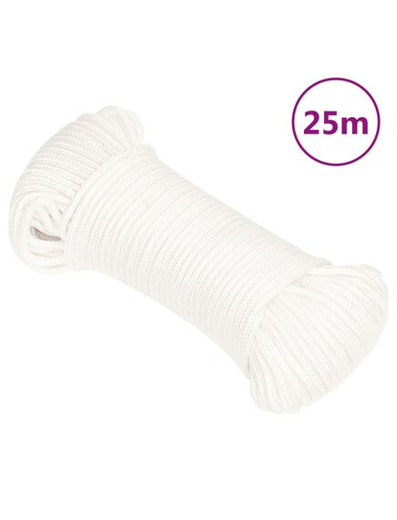 Corda nautica completamente bianca 3 mm 25 m in polipropilene