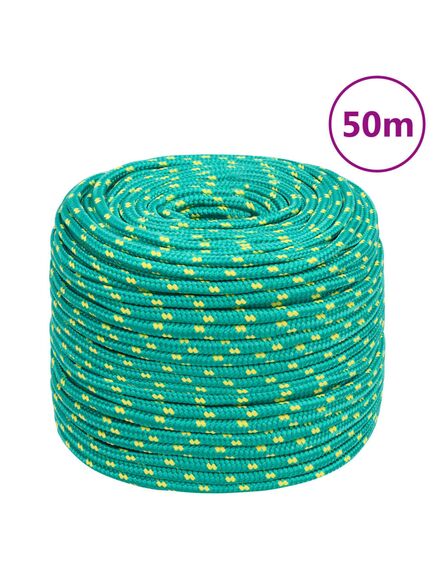 Corda nautica verde 6 mm 50 m in polipropilene