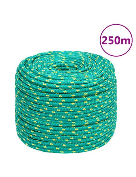 Corda nautica verde 8 mm 250 m in polipropilene