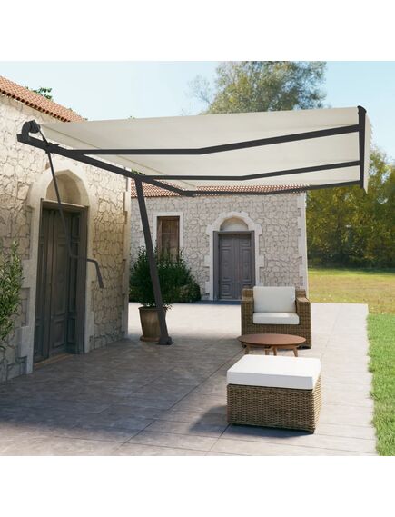 Set pali per tenda da sole antracite 600x245 cm ferro