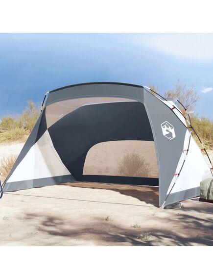 Tenda da spiaggia grigia 274x178x170/148 cm taffetà 185t