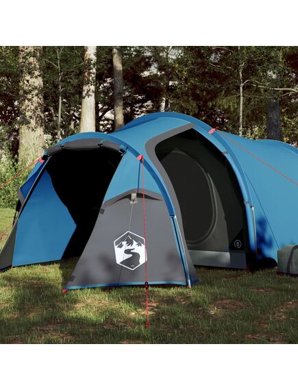 Tenda da campeggio 4 persone blu 360x135x105 cm taffetà 185t