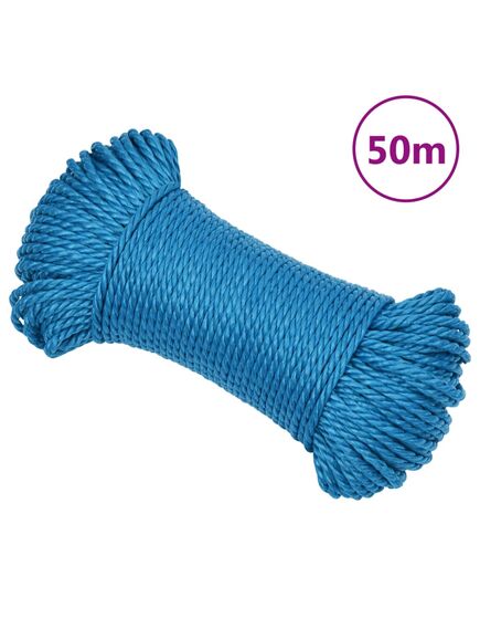 Corda da lavoro blu 3 mm 50 m in polipropilene