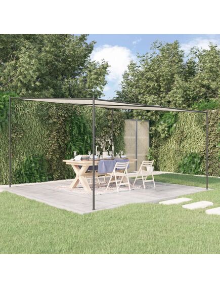 Gazebo bianco 4x4 m 180 g/m² tessuto e acciaio