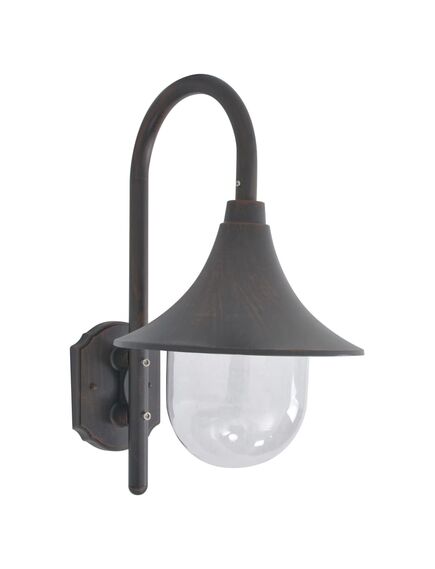 Lampada da parete da giardino e27 42 cm alluminio bronzo