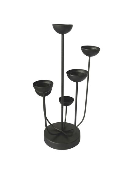 Lesli living portacandele mira 45,5 cm nero