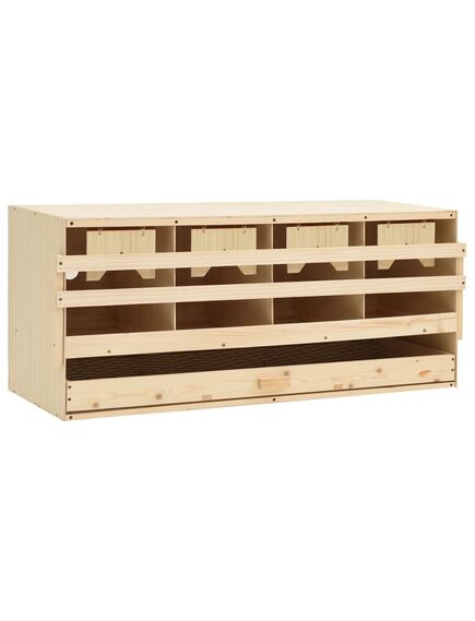 Casetta cova per galline 4 scomparti 106x40x45 cm legno di pino