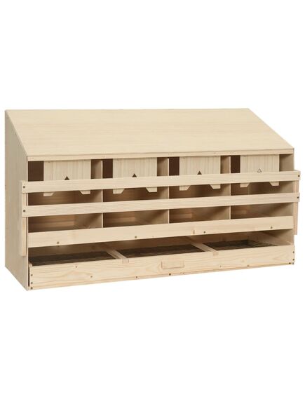 Casetta cova per galline 4 scomparti 106x40x59 cm legno di pino