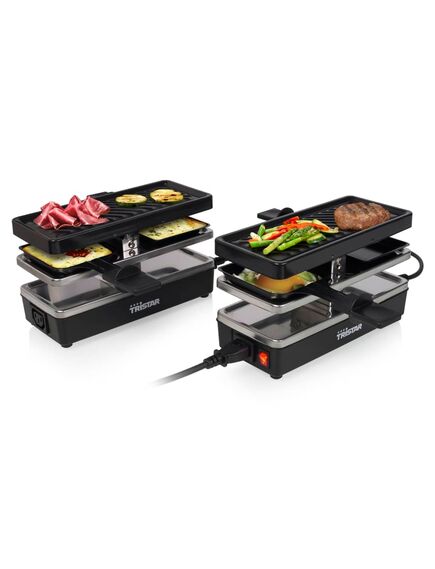 Tristar griglia per raclette 4 persone ra-2742 800w 23,8x10,4cm nera