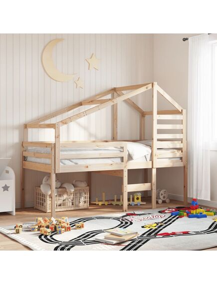 Tetto per letto bambini 198x87x113 cm in legno massello di pino