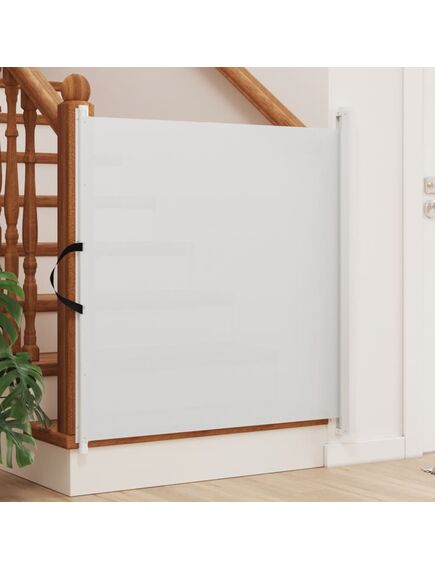 Cancelletto retrattile per animali domestici bianco 102,5x125cm