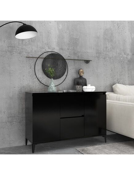 Credenza nera 104x35x70 cm in truciolato