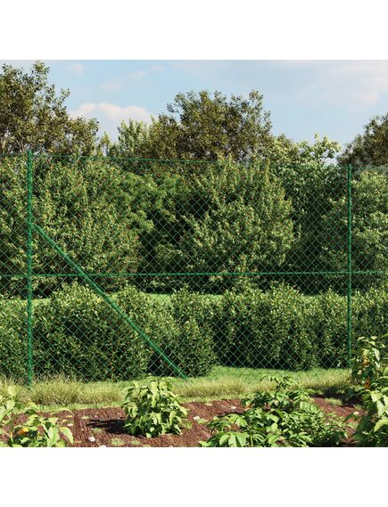 Recinzione a rete con picchetti ancoraggio verde 1,6x25 m