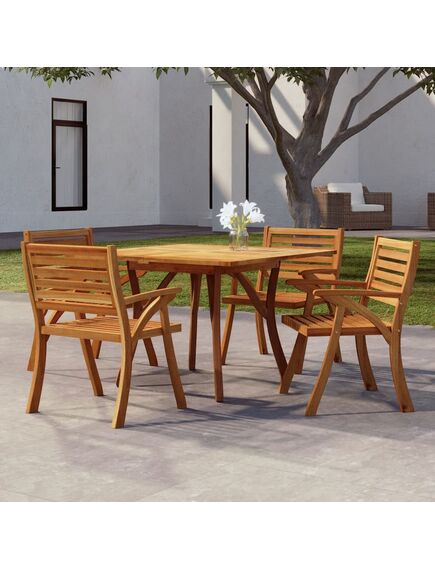 Tavolo da giardino 110x110x75 cm legno massello di acacia