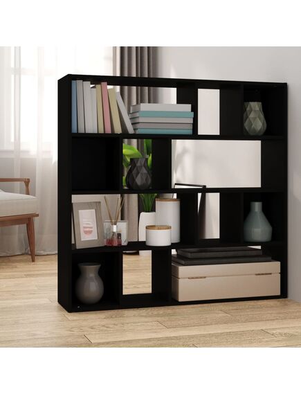 Libreria/divisorio nero 105x24x102 cm