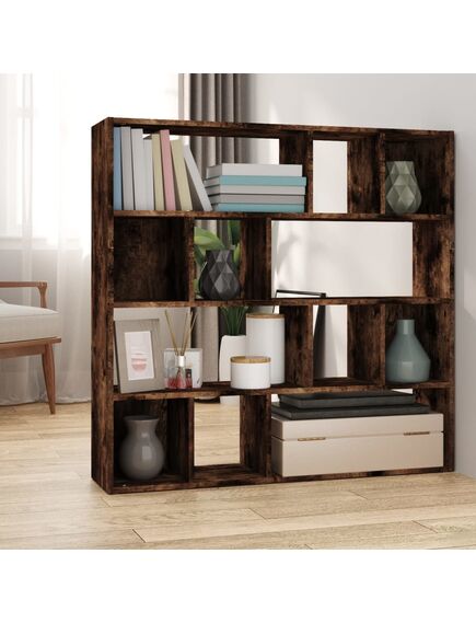 Libreria/divisorio rovere fumo 105x24x102 cm