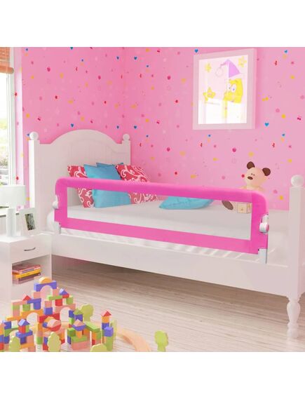 Barriera di sicurezza per letto bambino 150 x 42 cm rosa