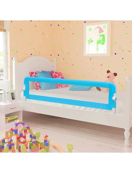 Sponda di sicurezza per lettino bambino 150 x 42 cm blu