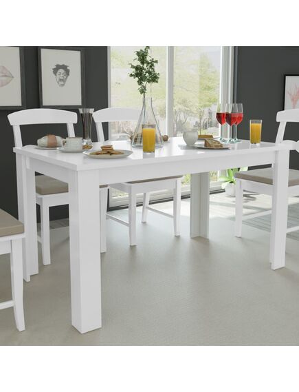 Tavolo da pranzo 140x80x75 cm bianco