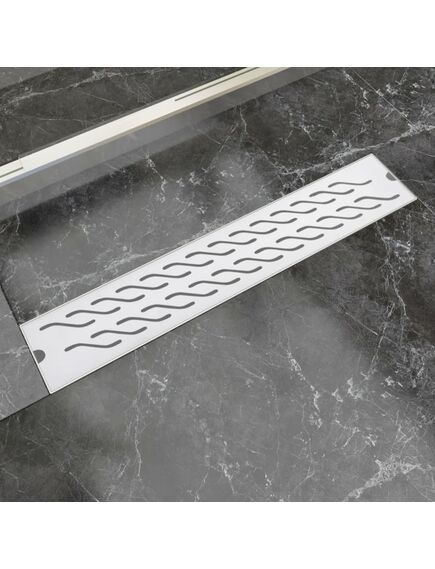 Canaletta di drenaggio lineare doccia 630x140 mm acciaio inox