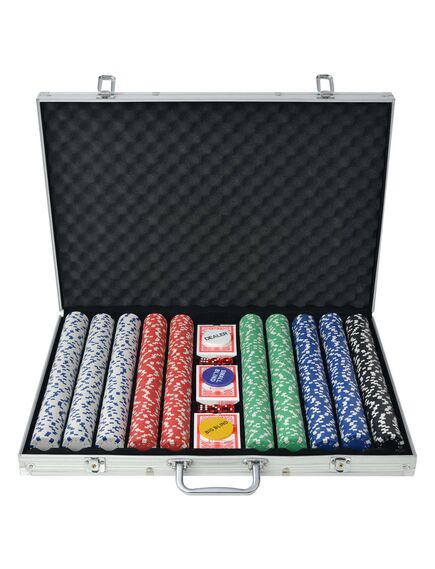 Set da poker con 1000 chips alluminio