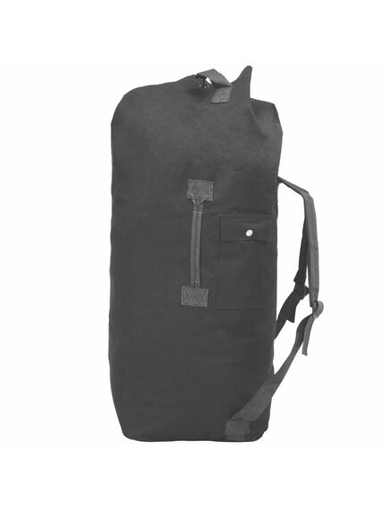 Borsone da viaggio in stile militare 85 l nero