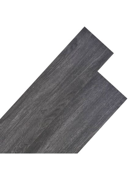 Listoni pavimenti non autoadesivi pvc 5,26 m² 2 mm nero bianco