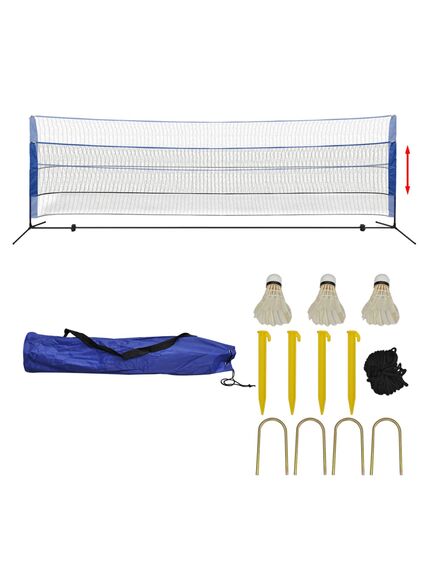 Set rete da badminton con volani 500x155 cm