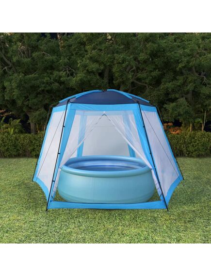 Tenda per piscina in tessuto 500x433x250 cm blu